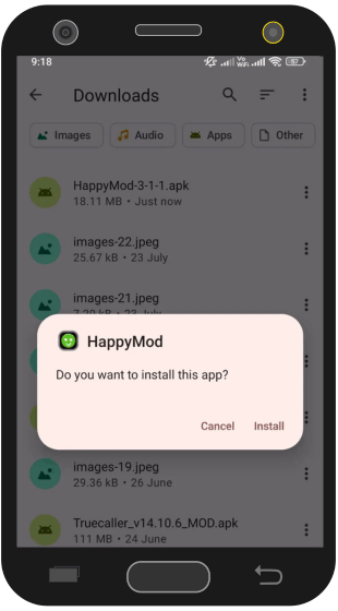 Install Happy Mod